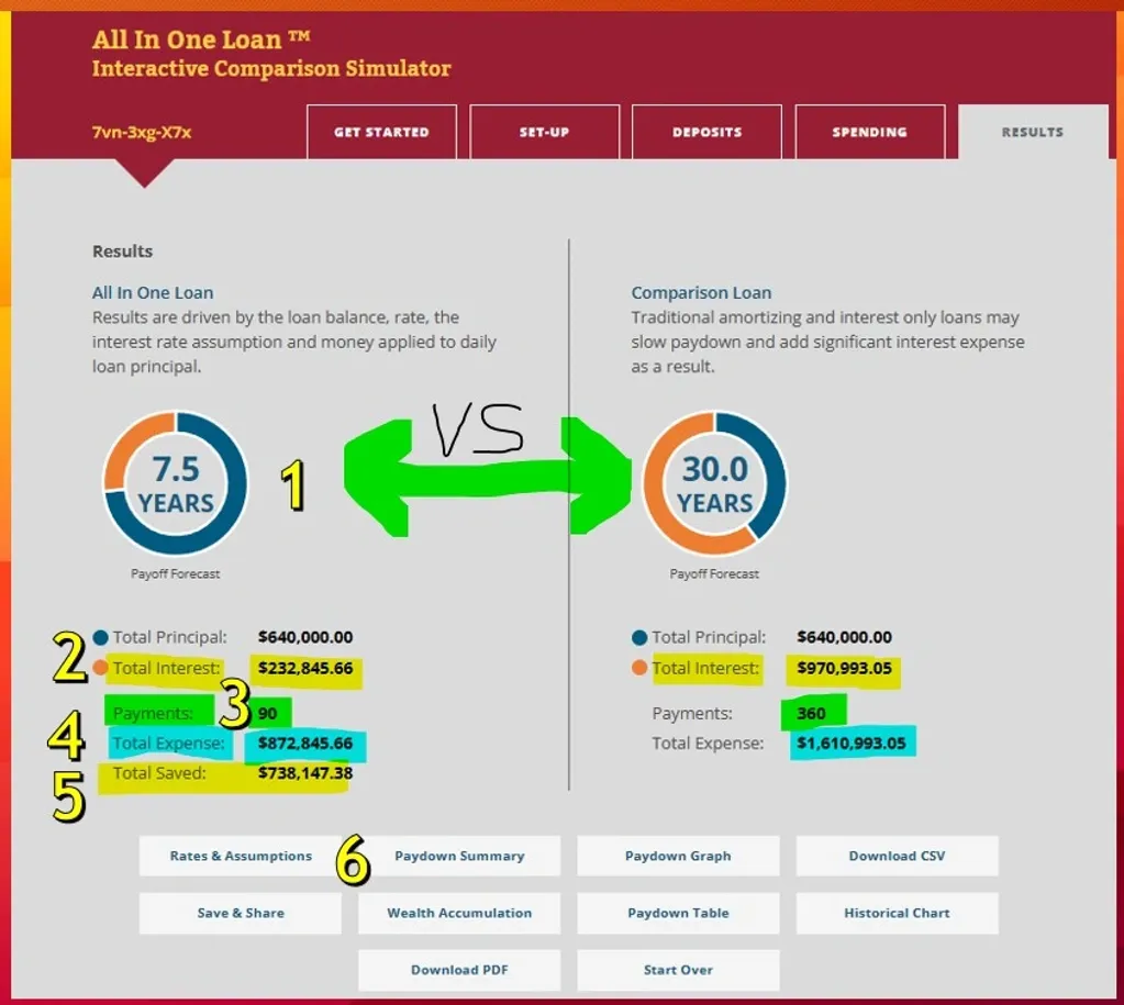 Results Tab tutorial screenshot.