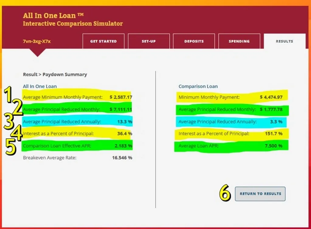 Summary Tab Comparison tutorial screenshot.