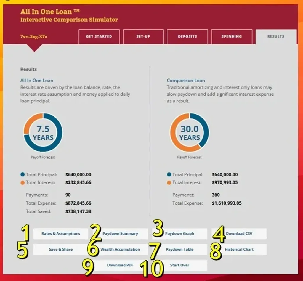 Tabs on Bottom of Results Page tutorial screenshot.
